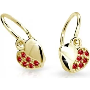 Náušnice Zlaté dětské náušnice srdíčka