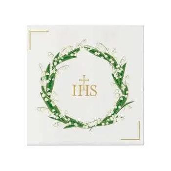 Papírový ubrousek Ubrousky PAW AIRLAID L 40x40cm WHITE FLOWERS [50 ks],rychlé dodání