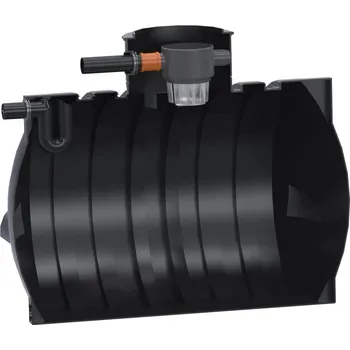 Plastová nádrž Ozeanis 4000 litrů s filtrem a sifonem Plastová samonosná nádrž na dešťovou vodu s filtrem a sifonem.