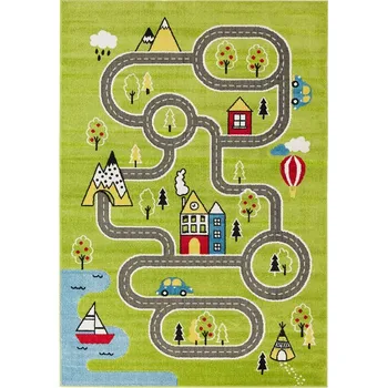 Koberec Kobercový ráj Dětský kusový koberec Adventure Urbo zelený Rozměr: 160x230 cm