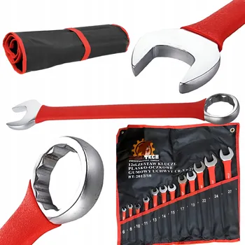 Klíč Sada Očkoplochých Klíčů Bulltech 12 ks (6-27 mm) - Ocel CR-V, Pogumované