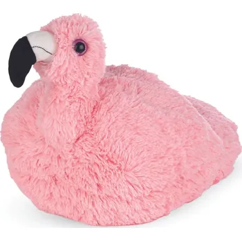 plyšák Plameňák - hřejivý plyšový pantofel