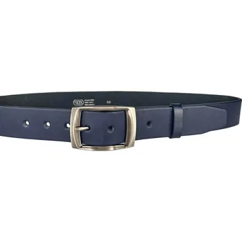 Opasek PENNY BELTS Kožený opasek 4456 modrý - 100 cm