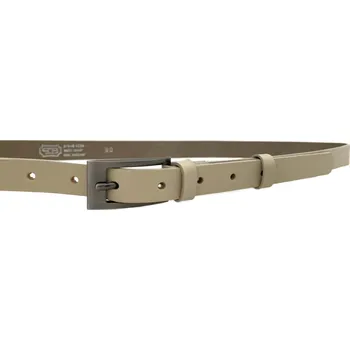 Módní doplněk PENNY BELTS Kožený opasek 20-184-44 krémový - 105 cm