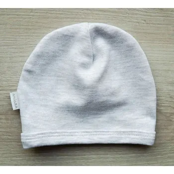 Kojenecká čepice AMÁLKA Bavlněná nasazovací čepička saporka, šedá Velikost: 80-86