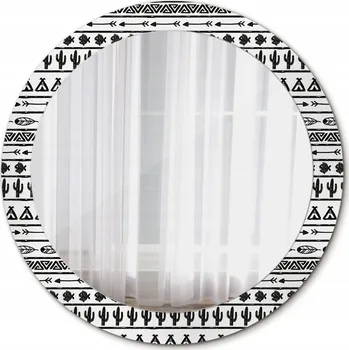 Zrcadlo Kulaté Zrcadlo na Zeď Boho minimalistické 80 cm