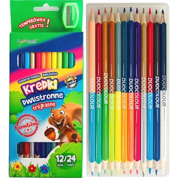 Pastelka Pastelky Bambino trojhranné oboustranné 12 ks, vícebarevné