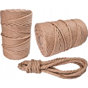 Lany Jutový provaz 10mm 100M Ozdobná šňůra Dekorační lano na škrabadlo