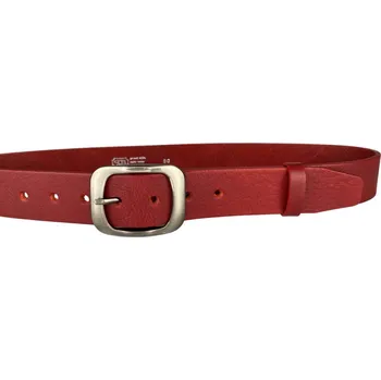 Opasek PENNY BELTS Kožený opasek 99R90 červený - 90 cm