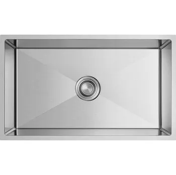 Granitový dřez Jednokomorový dřez Melanstar ocel stříbrný