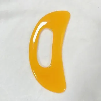 Masáž Guasha kámen pro masáž obličeje a těla | masážní kámen, gua sha nástroj - Žluť