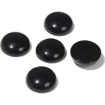 Přírodní kámen Kulatý přírodní kámen | dekorační minerál 10 ks - Černý achát , 8 mm