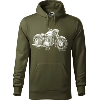 Dámská mikina Mikina - Jawa 500 OHC Barva: Military (69), Velikost: 3XL, Střih: Pánské