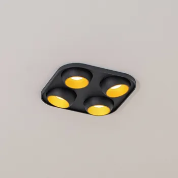 Lampička Vestavné bodové svítidlo BEGA LED Studio Line černá/mosaz, 4 světla. bílá, mosaz LED 16,8 W celkem - Doprava zdarma