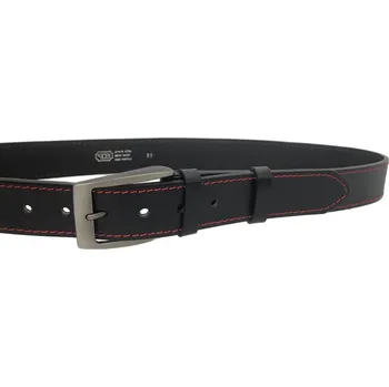 Módní doplněk PENNY BELTS Kožený opasek 504-1-CV-60 černý- 95 cm