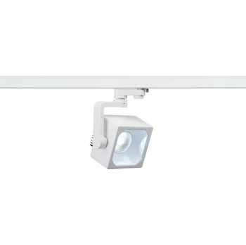 Bodové svítidlo BIG WHITE EURO CUBE, bodové svítidlo pro vysokonapěťovou 3fázovou proudovou sběrnici, LED, 4000K, bílé, 60°, vč. 3fázového adapt