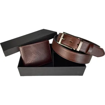 Opasek PENNY BELTS Set koženého opasku 35-020-1-506 s peněženkou - 115 cm