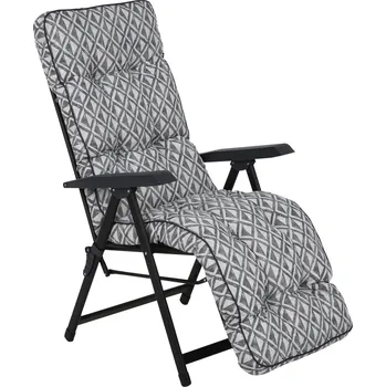 Polohovací zahradní křeslo s podnožkou Lena Plus Black Edition H039-06PB PATIO 460330