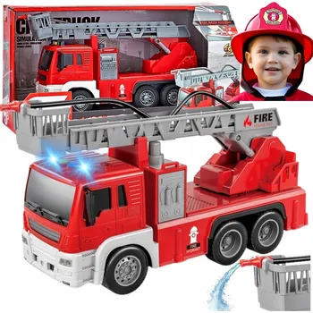 autíčko Hasiči s žebříkem, POHONEM, Zvuky, Světla, Siréna, Voda