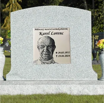 Smuteční dekorace Keramická náhrobní deska