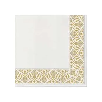 Papírový ubrousek Ubrousky PAW AIRLAID 40x40 cm - Floral Frame Silver [50 ks],rychlé dodání