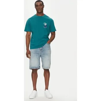 Pánské tričko Quiksilver T-Shirt EQYZT08033 Zelená Regular Fit XXL