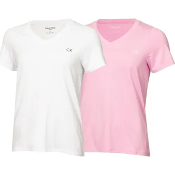Calvin Klein Golf Regular Fit T-Shirt White/Pink 10 (S)