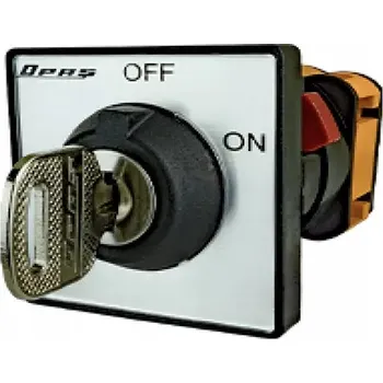 vypínač Otočný klíčový spínač řízený vačkovým klíčem 0-1, ZAPNUTO / VYPNUTO, pól 10A1