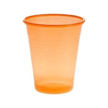 Jednorázové nádobí Kelímky plastové - oranžové