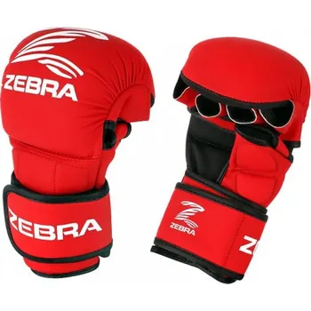 Boxerské rukavice ZEBRA MMA SPARRING RUKAVICE ČERVENÉ Velikost: S