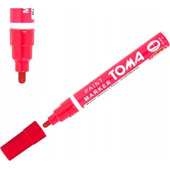 Červený OLEJOVÝ MARKER Toma 2,5 mm voděodolný PERMANENTNÍ FIX velký