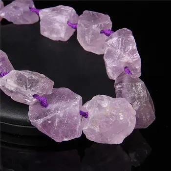 Korálek Surové minerální korálky 20-30mm | přírodní kameny, minerální korálky - Ametyst , 2 kusy