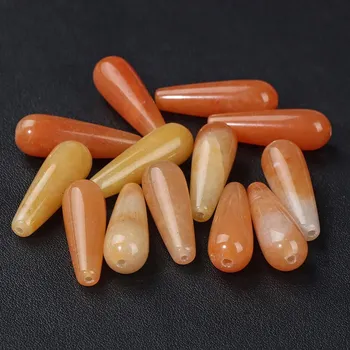 Dětské navlékací korálky Přírodní minerální korálky 10x30mm | přírodní kamenné korálky, minerální korálky - Č.15 Avanturín , 2 kusy