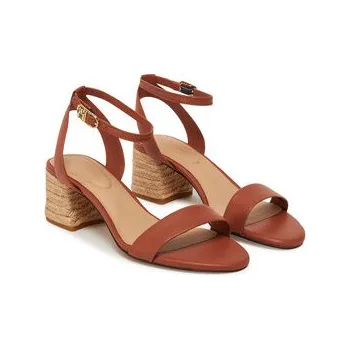 Pánské polobotky Espadrilky Tommy Hilfiger Leather Ankle Strap Espad Sandal FW0FW08533 Hnědá 42