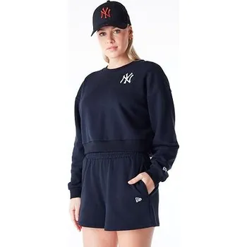 Pánská mikina Dámská Mikina New Era - MLB Essential Crewneck - NY Yankees - Black / White velikost XS