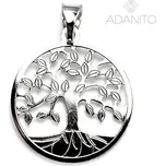 Zlatý přívěsek strom života z bílého zlata