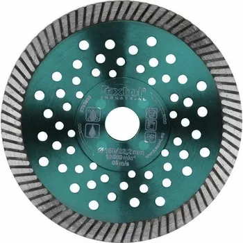 Řezný kotouč Turbo kotouč pro řezání Extol Industrial Diamond Fast Cut, 115 x 22,2 mm, řezání za sucha i za mokra