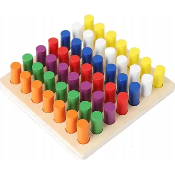 Dřevěná hračka DŘEVĚNÁ EDUKAČNÍ TABULE MONTESSORI PUZZLE PRO DĚTI - UČENÍ ČÍSLŮ