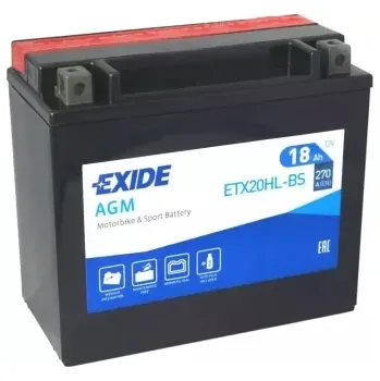 Auto-moto Exide Bike AGM 12V 18Ah 270A ETX20HL-BS