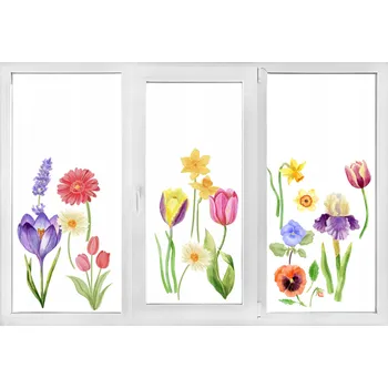 Okenní dekorace Samolepky na okna Jarní dekorace Nálepka na okna do školy