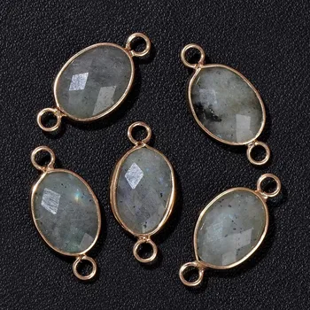 Přívěsek Přívěsek přírodní kámen oválný | šperk, amulet - Č. 20 Labradorit , 5 kusů