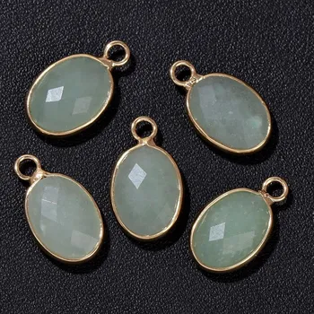 Přívěsek Přívěsek přírodní kámen oválný | šperk, amulet - Č.7 Avanturín , 2 kusy