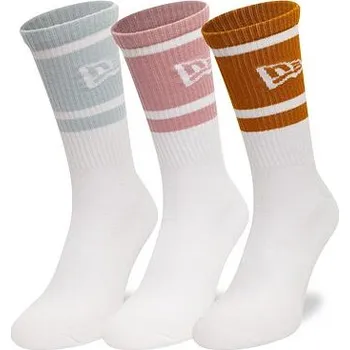 Pánské ponožky Ponožky New Era - Stripe Crew 3Pack - White velikosti ponožek 39-42