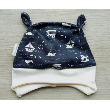 Kojenecká čepice AMÁLKA Bavlněná čepička, mořský svět Velikost: 62-68