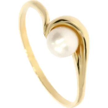 Prsten Zlatnictví Helios Prsten s perlou B-49799 Velikost: 58, Váha: 1,85g