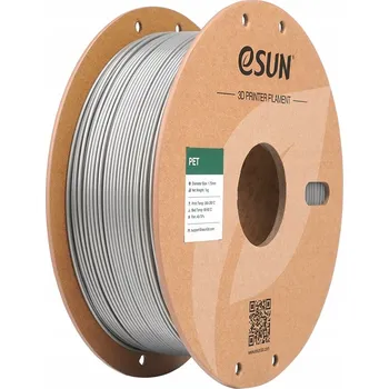 Filament ESUN PET Filament stříbrný, 1.75mm, 1000g, papírová cívka