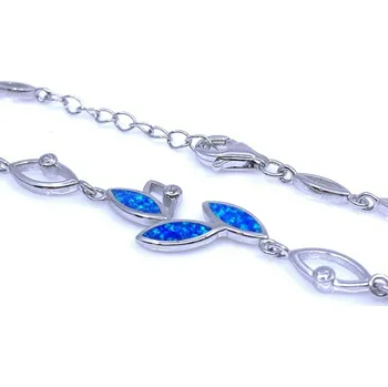 Náramek JKB Jewel Stříbrný dámský náramek s modrými opály Manon