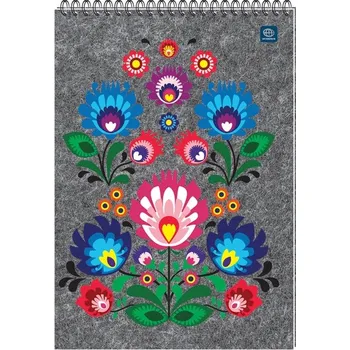 Sešit SPIRÁLOVÝ BLOK A5 100 Listů MŘÍŽKA Horní Spirála Sešit Kołonotes Interdruk