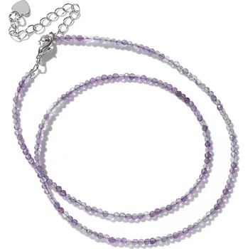 Náhrdelník Jemný minerální náhrdelník ruční výroba | Náhrdelník, Šperky - Č.16 ametyst
