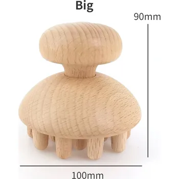 Masáž Dřevěný masážní váleček pro lymfatickou masáž a celulitidu | masážní pomůcka, anticelulitidní váleček - Dřevěná-Velká